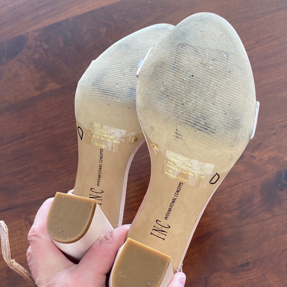 INC International Concepts Blush Floral Heels - Picture 5 of 5
